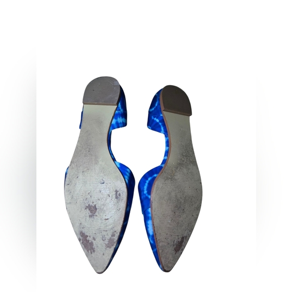 J Crew Tie Dye D'orsay Flats Blue Shoes Women Size 8 - Picture 8 of 8
